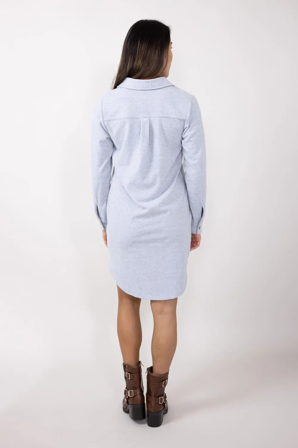Thread & Supply Leslie Dress for Women in Grey Heather | D1268BTKTS-GREYHEATHER