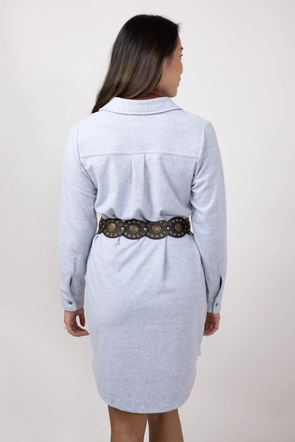 Thread & Supply Leslie Dress for Women in Grey Heather | D1268BTKTS-GREYHEATHER