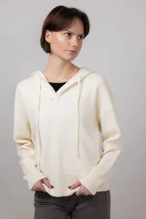 Thread & Supply Lyndon Hooded Sweater for Women in Ivory | J2560SWTS-IVORY