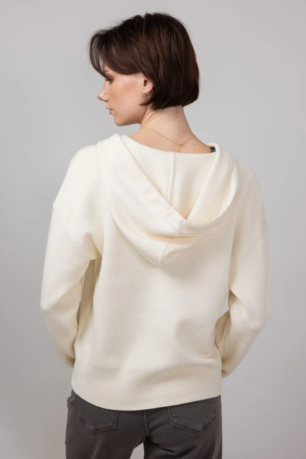 Thread & Supply Lyndon Hooded Sweater for Women in Ivory | J2560SWTS-IVORY