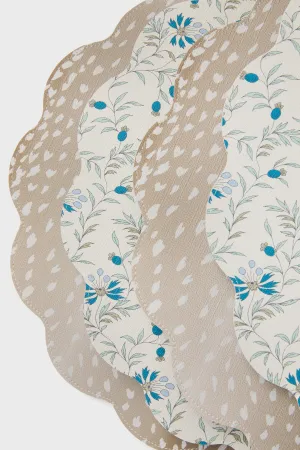 Tofino Botanical and Antelope Wipeable Placemats Set of 4