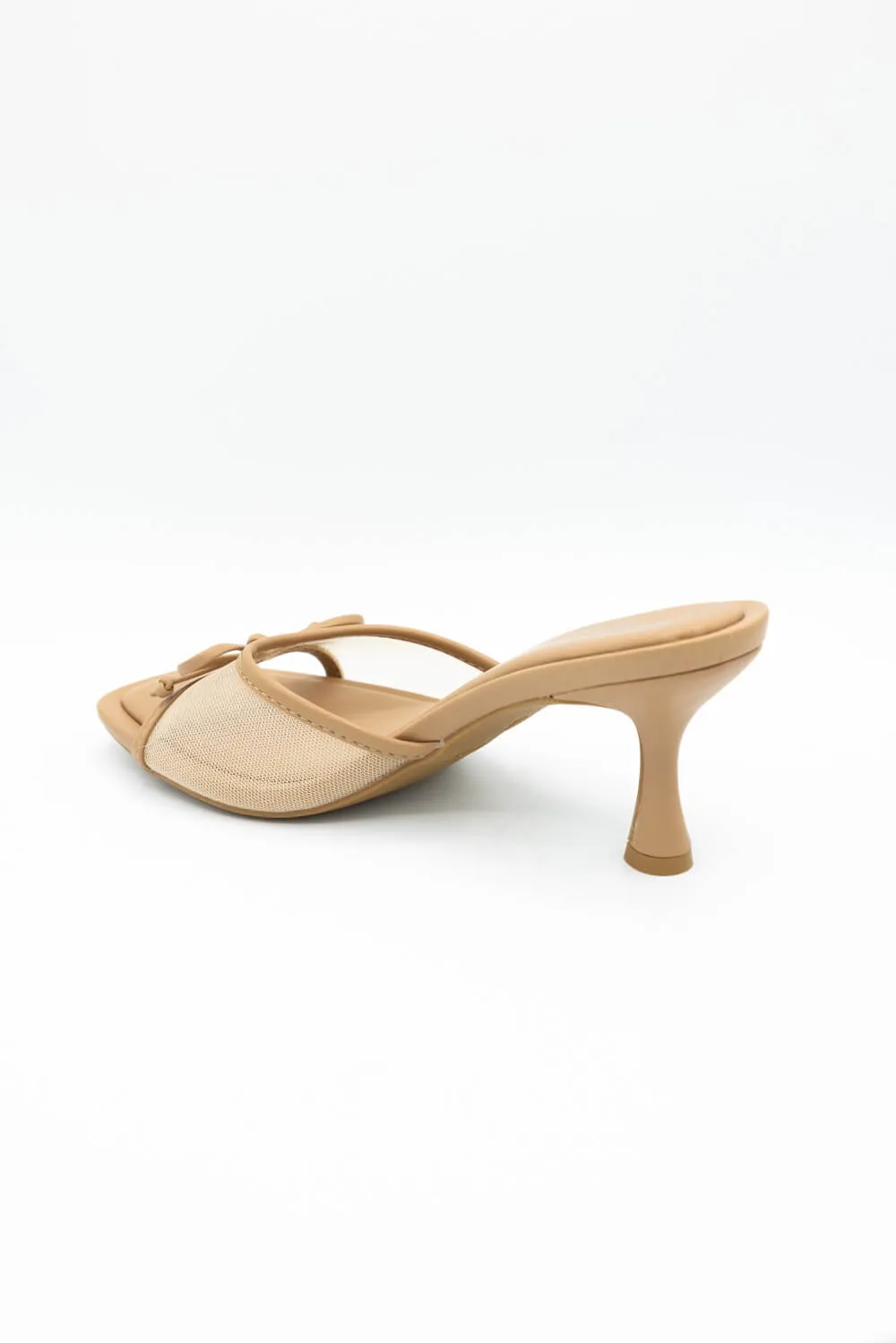 Top Moda Selena Bow Kitten Heels for Women in Camel | SELENA-7 CAMEL