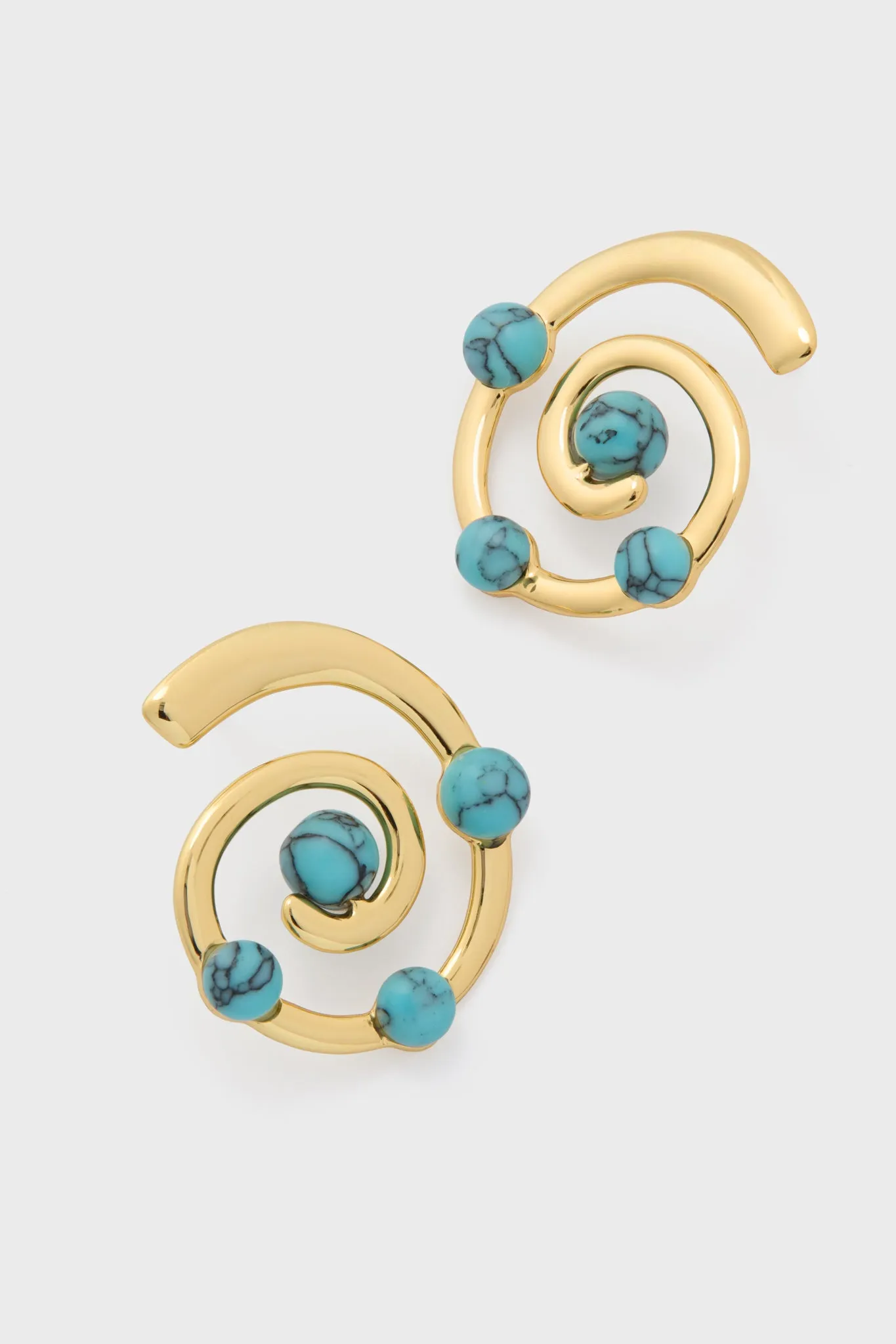 Turquoise Spiral Alexandra Earrings