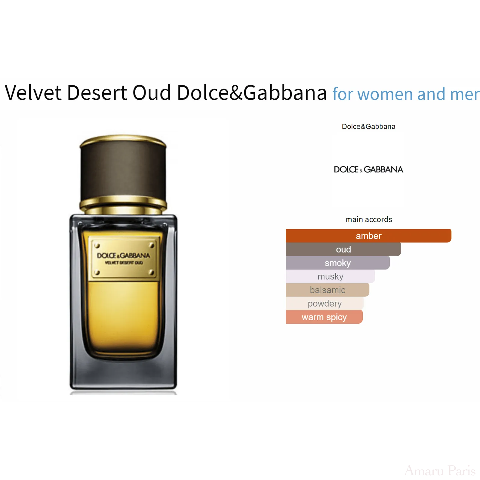 Velvet Desert Oud Dolce&amp;Gabbana for women and men