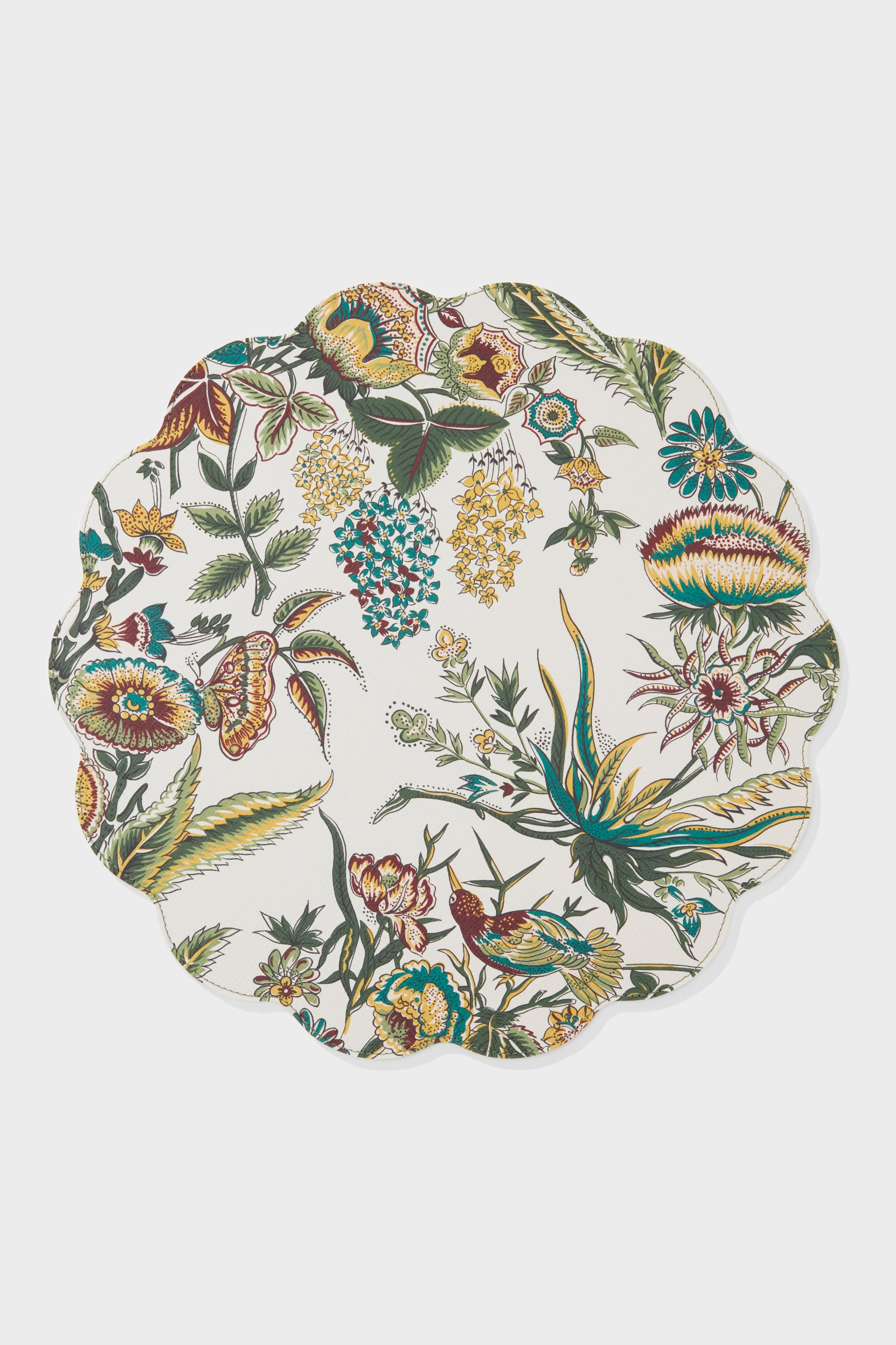 Verdant Floral Reversible Wipeable Placemats Set of 4