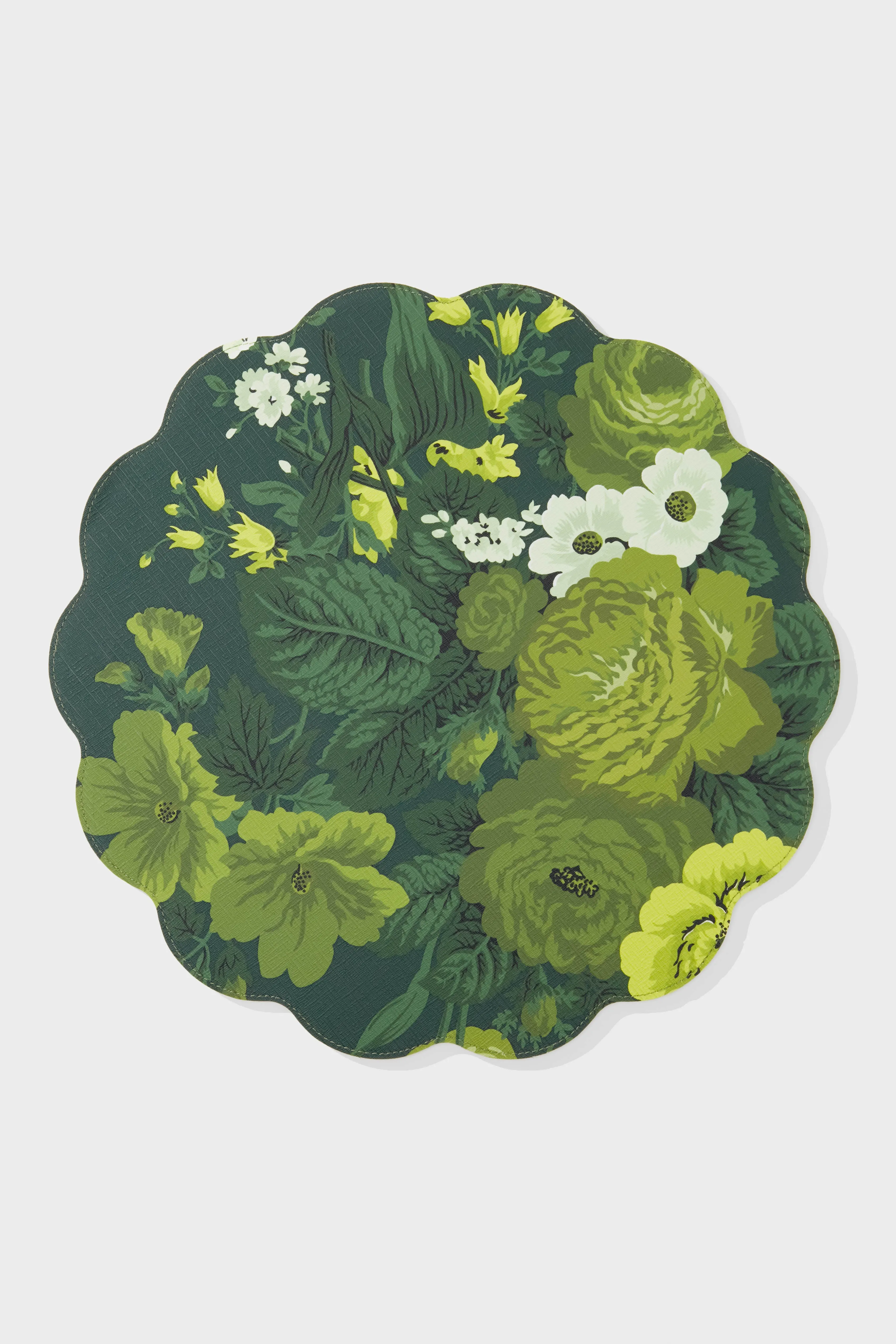 Verdant Floral Reversible Wipeable Placemats Set of 4