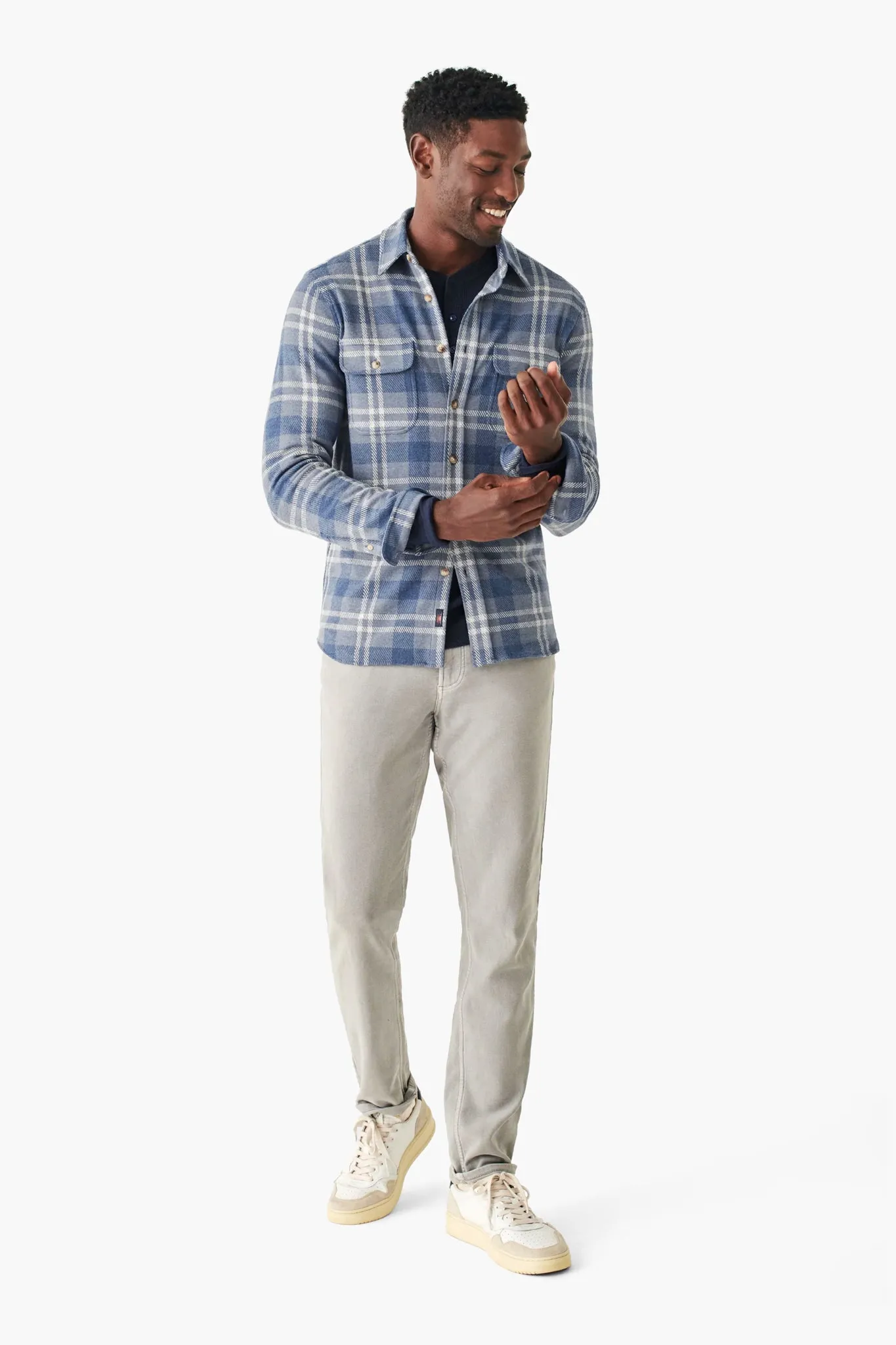 Vintage Blue Plaid Legend Sweater Shirt