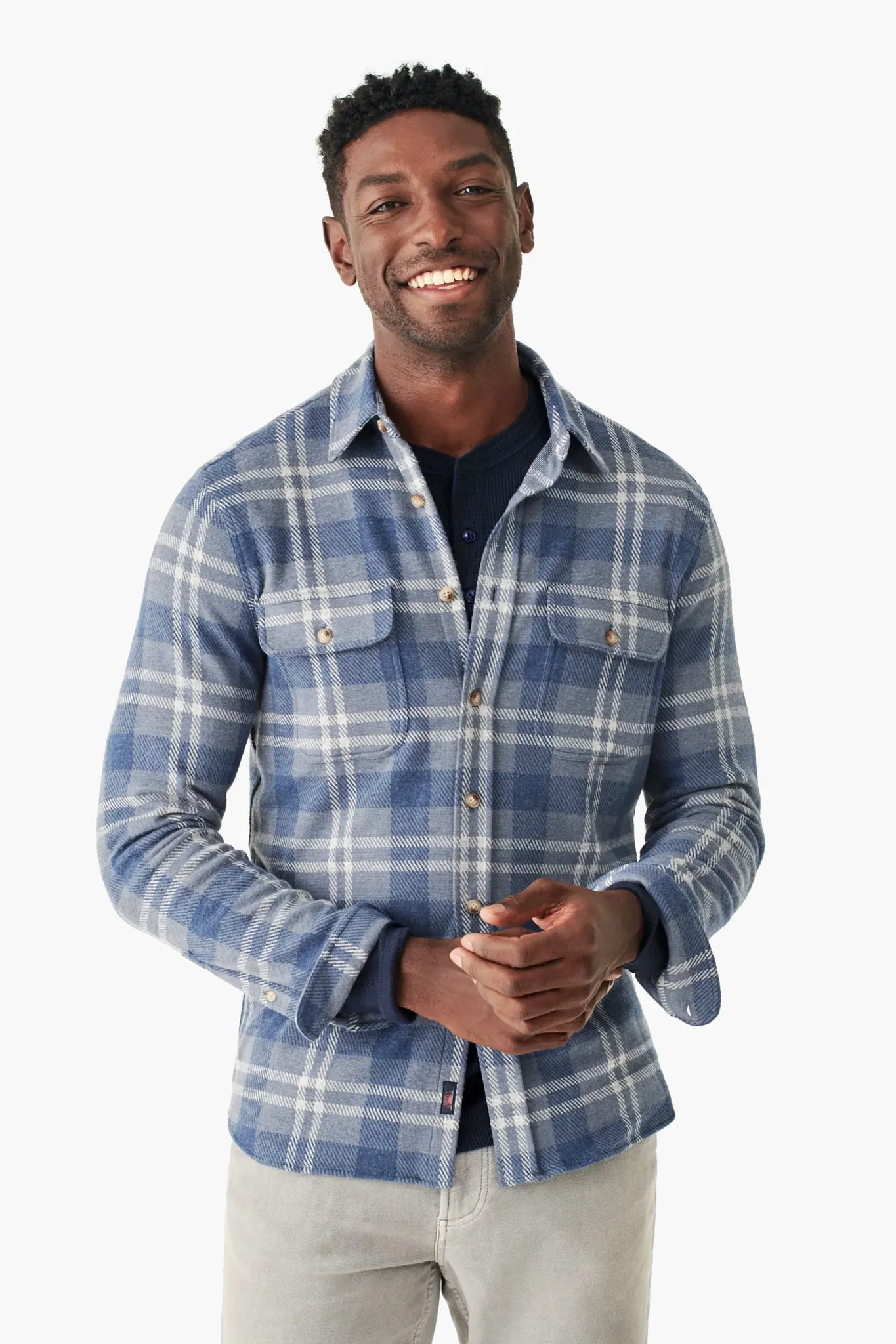 Vintage Blue Plaid Legend Sweater Shirt