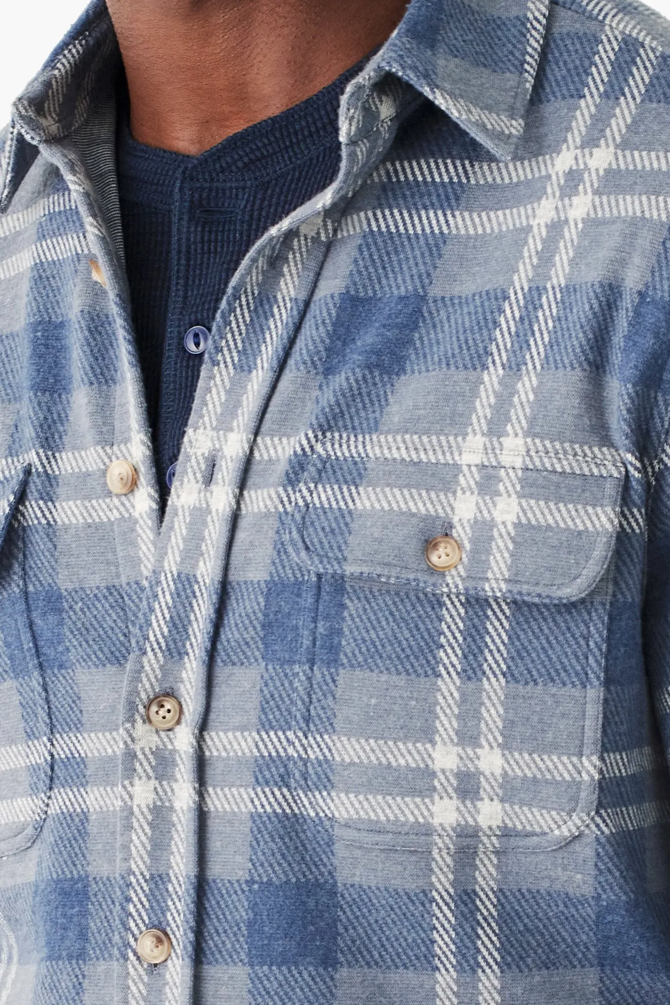 Vintage Blue Plaid Legend Sweater Shirt