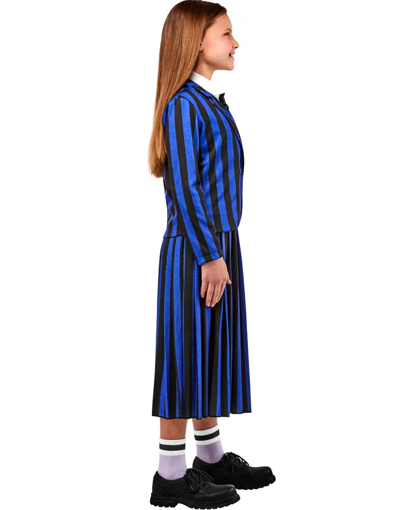 Wednesday Nevermore Academy Blue Enid Deluxe Girls Costume