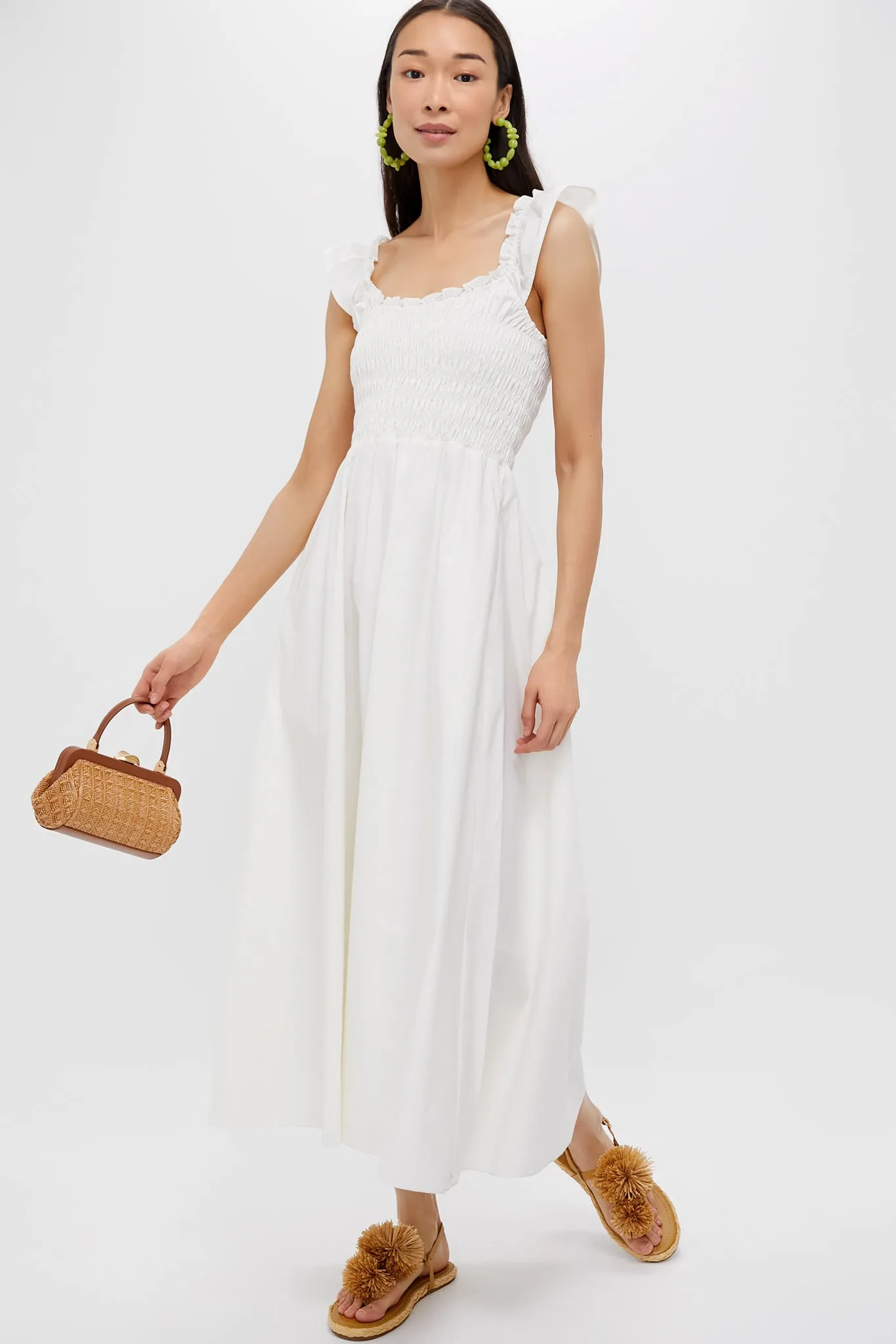 White Eudora Midi Dress