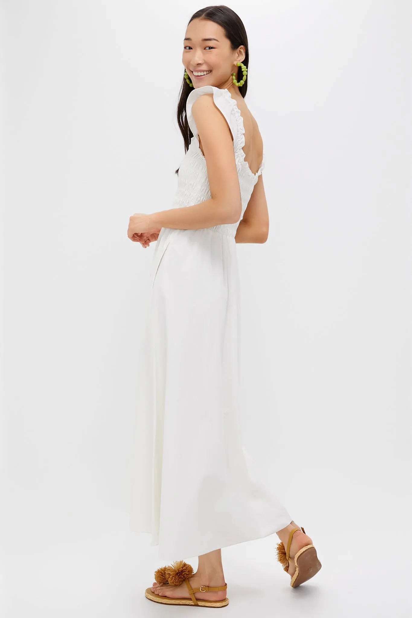 White Eudora Midi Dress