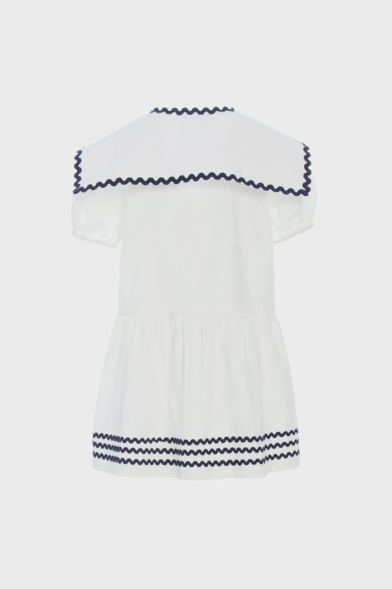 White Nancy Nautical Short Sleeve Dress