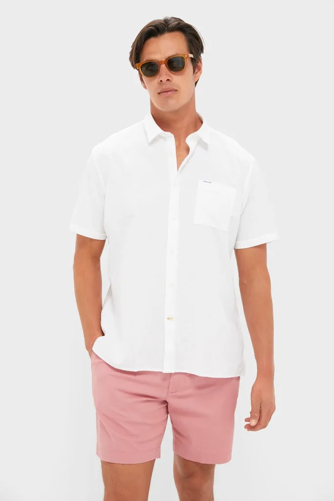 White Nelson Short Sleeve Summer Fit Shirt