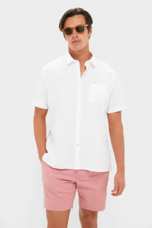 White Nelson Short Sleeve Summer Fit Shirt