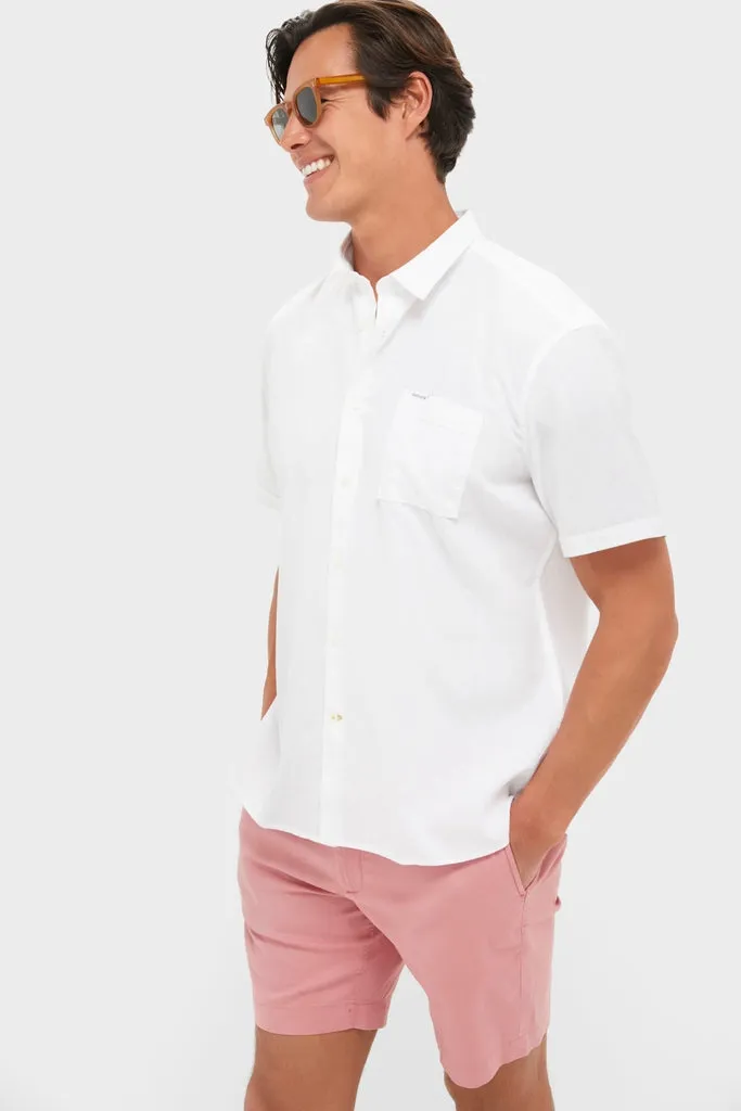 White Nelson Short Sleeve Summer Fit Shirt