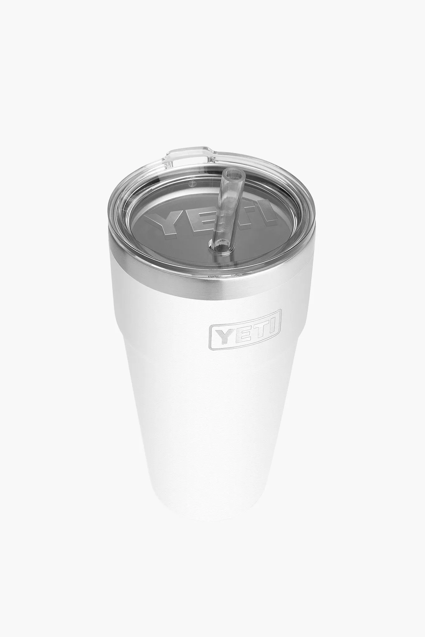 White Rambler 26oz Straw Cup