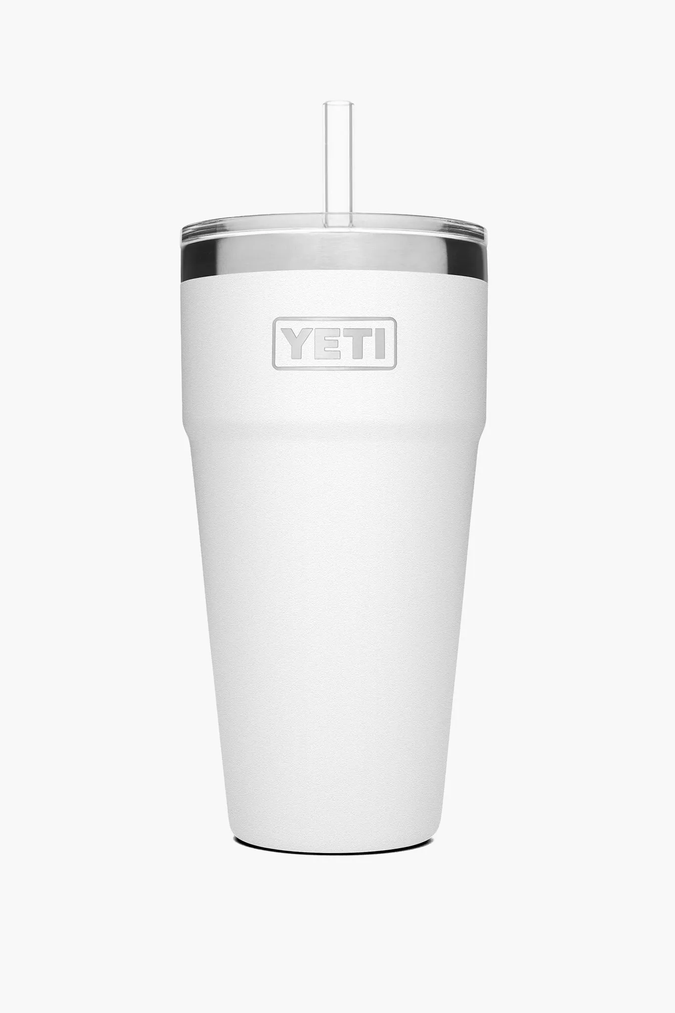 White Rambler 26oz Straw Cup