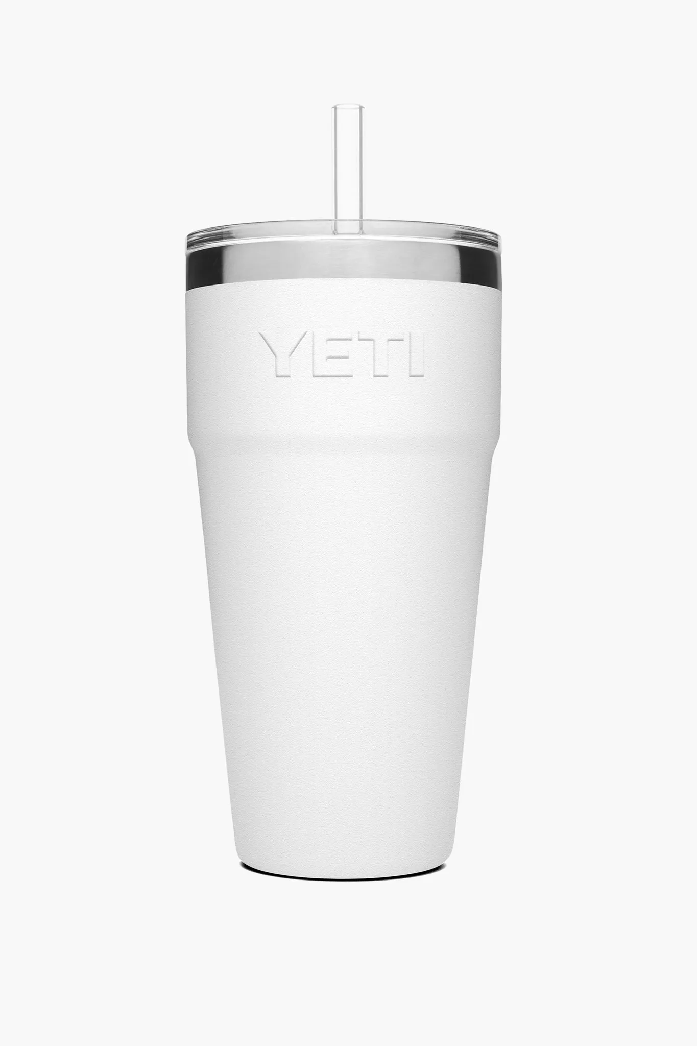 White Rambler 26oz Straw Cup