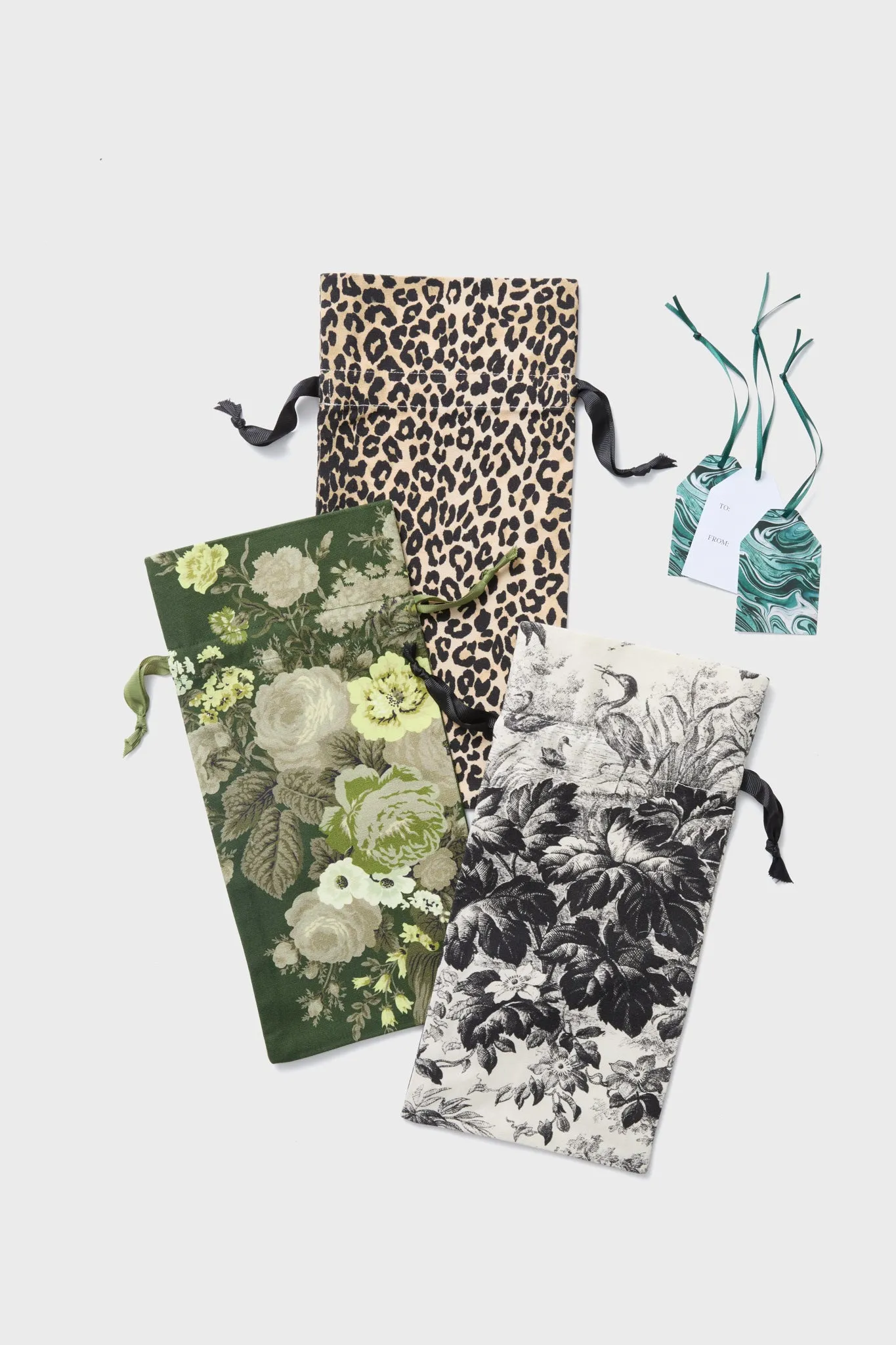 Wine Bags and Gift Tags (Set of 3)