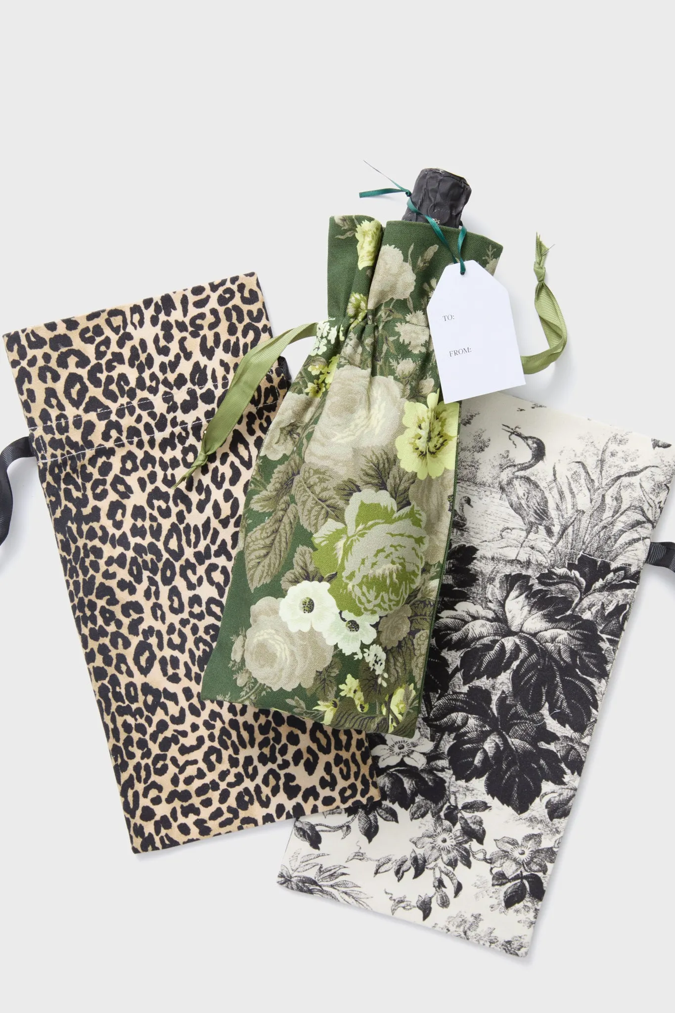 Wine Bags and Gift Tags (Set of 3)