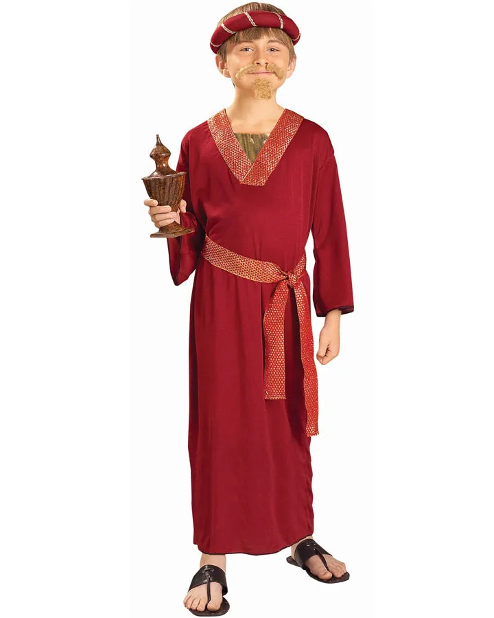 Wise Man Burgundy Boys Christmas Costume