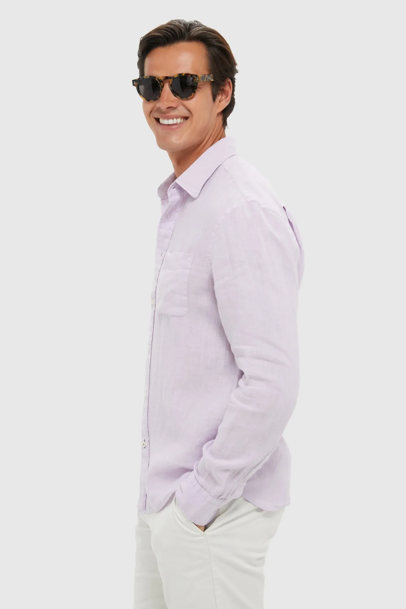 Wisteria Laguna Linen Shirt