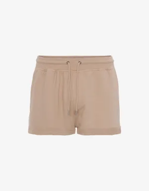 Women Organic Sweatshorts - Desert Khaki