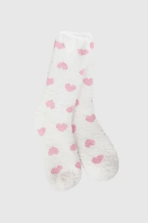World's Softest Spring Crew Socks for Women in White | 75931