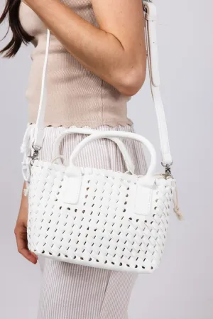 Woven Braided Beach Purse for Women in Ivory | 1500-IVORY