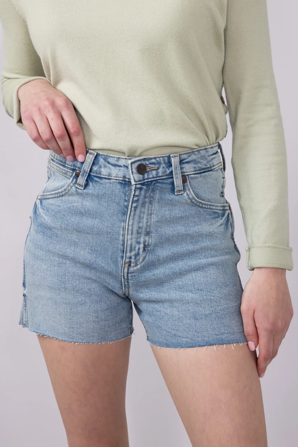 Wrangler High Rise Bailey Cut Off Denim Shorts for Women | 112344602