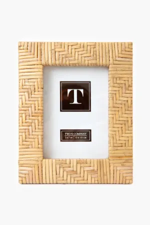 Zig Zag Rattan 5x7 Picture Frame